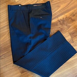 Black Perry Ellis Pinstripe Dress Pants